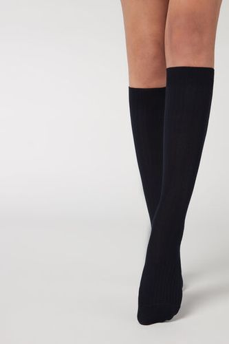 Calcetines Largos de Canalé con Cashmere de Mujer Mujer Velikost 39-41 - Calzedonia - Modalova