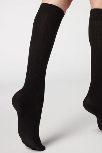 Calcetines Largos de Canalé con Cashmere de Mujer Mujer Velikost 39-41 - Calzedonia - Modalova