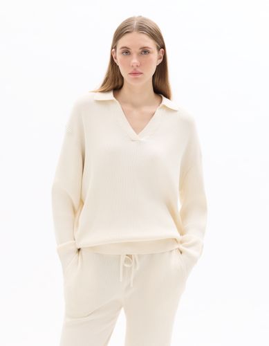 Ensemble polo en maille côtelée - écru - celio - Modalova