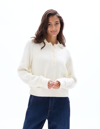 Pull col polo - ecru - celio - Modalova