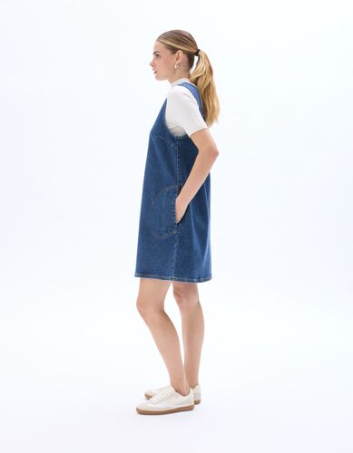 Robe chasuble courte - bleue - celio - Modalova