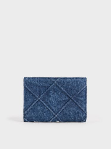 Charles & Keith - Eleni Denim Quilted Wallet - Charles & Keith - Modalova