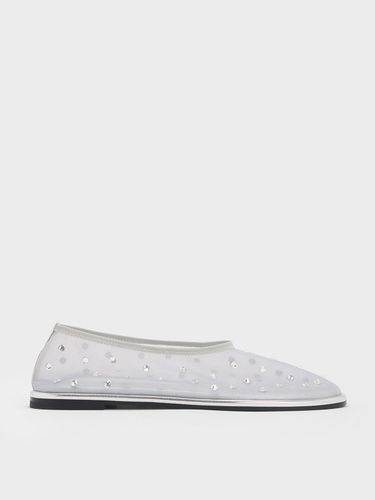 Charles & Keith - Mesh Gem-Embellished Ballet Flats - Charles & Keith - Modalova