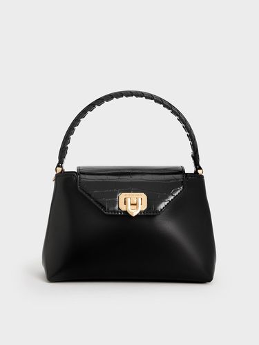 Charles & Keith - Arwen Croc-Effect Braided-Strap Top Handle Bag - Charles & Keith - Modalova