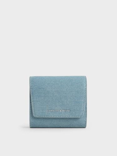 Charles & Keith - Irie Denim Front Flap Wallet - Charles & Keith - Modalova