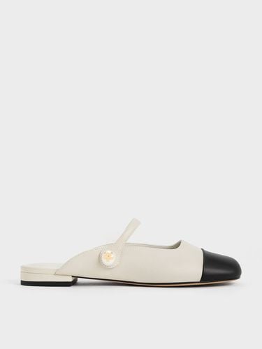 Charles & Keith - Aeryn Pearl Embellished Flat Mules - Charles & Keith - Modalova