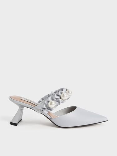 Charles & Keith - Blythe Bead Embellished Satin Pumps - Charles & Keith - Modalova