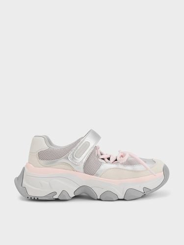 Charles & Keith - Gaskell Metallic Mesh Mary Jane Sneakers - Charles & Keith - Modalova