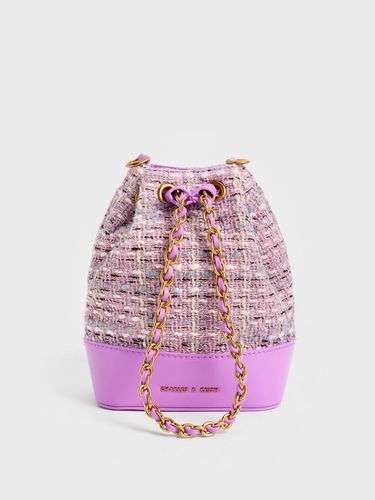 Charles & Keith - Dancer Tweed Drawstring Bucket Bag - Charles & Keith - Modalova