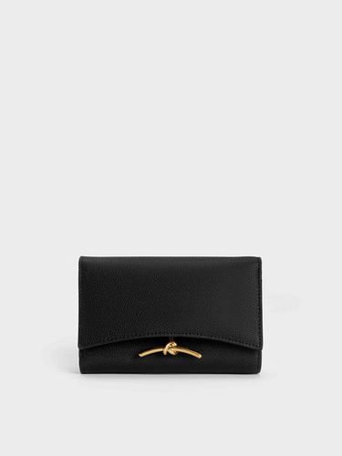 Charles & Keith - Huxley Metallic Accent Front Flap Wallet - Charles & Keith - Modalova