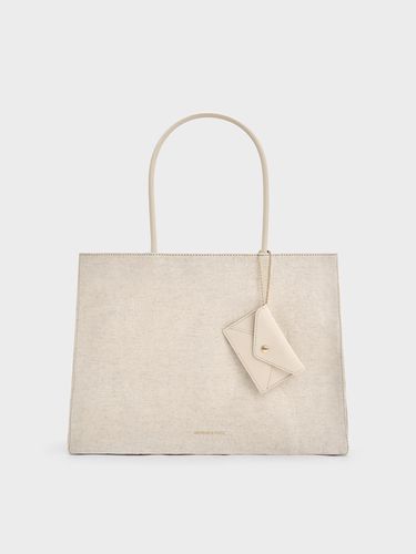 Charles & Keith - Large Matina Linen Tote Bag - Charles & Keith - Modalova