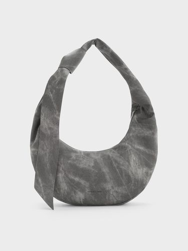 Charles & Keith - Toni Denim Knotted Curved Hobo Bag - Charles & Keith - Modalova