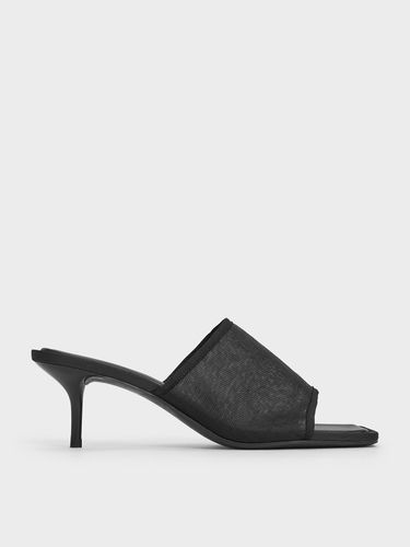 Charles & Keith - Loren Mesh Kitten-Heel Mules - Charles & Keith - Modalova