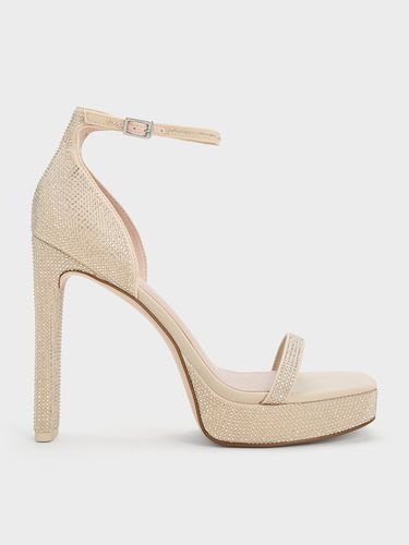 Charles & Keith - Crystal Ankle-Strap Platform Sandals - Charles & Keith - Modalova