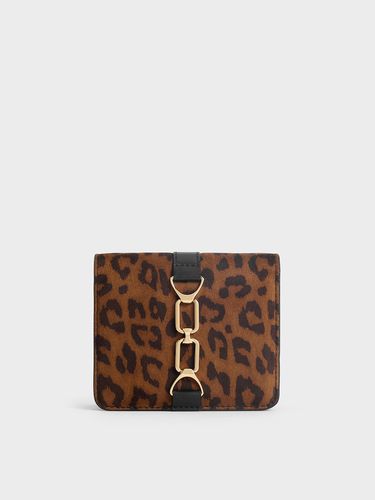 Charles & Keith - Agatha Leopard-Print Chain-Accent Card Holder - Charles & Keith - Modalova