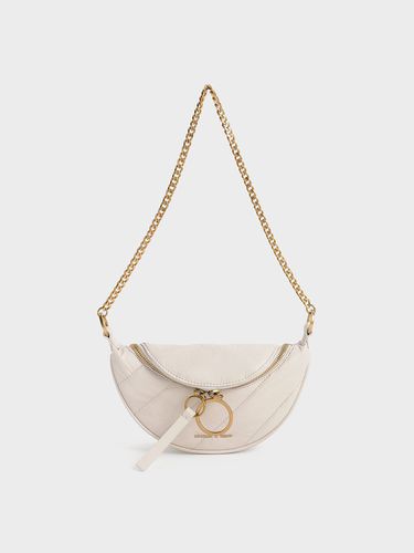 Charles & Keith - Philomena Wrinkled-Effect Half-Moon Crossbody Bag - Charles & Keith - Modalova