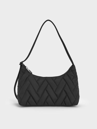 Charles & Keith - Nylon Chevron Shoulder Bag - Charles & Keith - Modalova