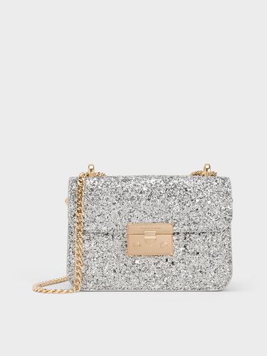 Charles & Keith - Glittered Push-Lock Chain-Handle Bag - Charles & Keith - Modalova