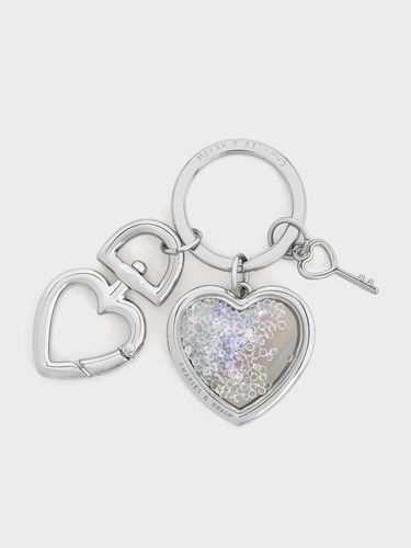 Charles & Keith - Heart Lock Crystal Keychain - Charles & Keith - Modalova