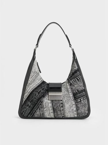 Charles & Keith - Charlot Patchwork Denim Hobo Bag - Charles & Keith - Modalova