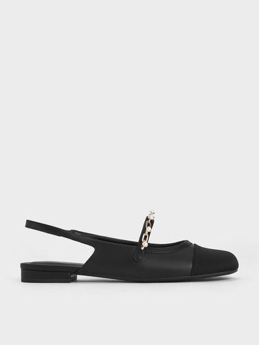 Charles & Keith - Beaded Chain-Link Slingback Flats - Charles & Keith - Modalova