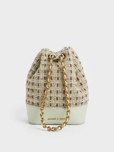 Charles & Keith - Dancer Tweed Drawstring Bucket Bag - Charles & Keith - Modalova