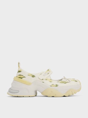 Charles & Keith - Floral-Print Bow Mary Jane Sneakers - Charles & Keith - Modalova