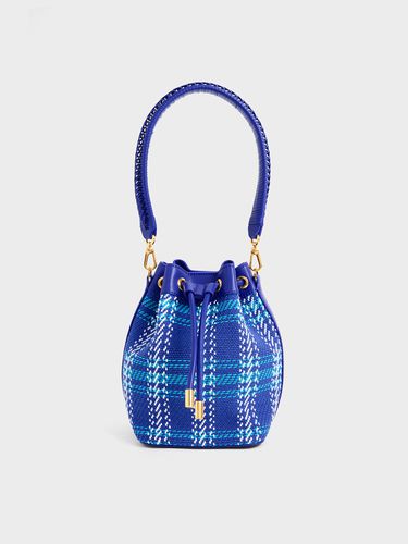 Charles & Keith - Tweed Braided-Handle Drawstring Bucket Bag - Charles & Keith - Modalova