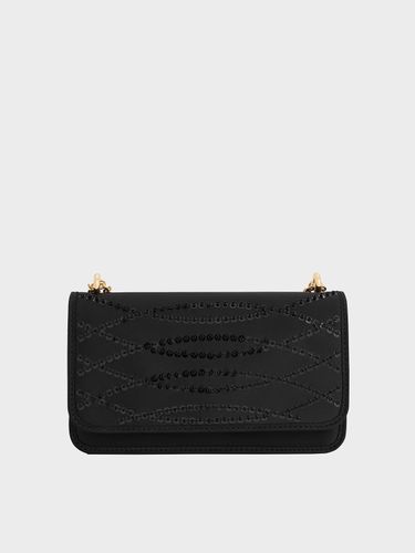 Charles & Keith - Satin Sequinned Chain-Handle Mini Bag - Charles & Keith - Modalova