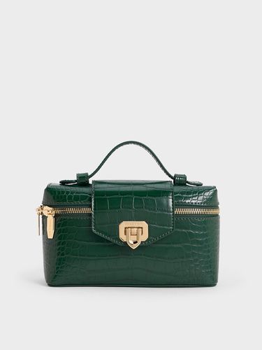 Charles & Keith - Arwen Croc-Effect Top Handle Vanity Bag - Charles & Keith - Modalova