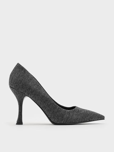 Charles & Keith - Denim Pointed-Toe Spool-Heel Pumps - Charles & Keith - Modalova