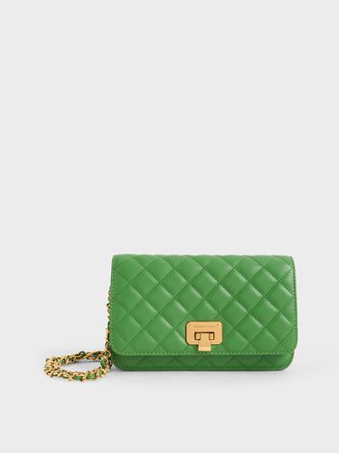 Charles & Keith - Quilted Push-Lock Clutch - Charles & Keith - Modalova