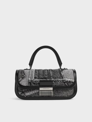 Charles & Keith - Charlot Patchwork Denim Elongated Top Handle Bag - Charles & Keith - Modalova