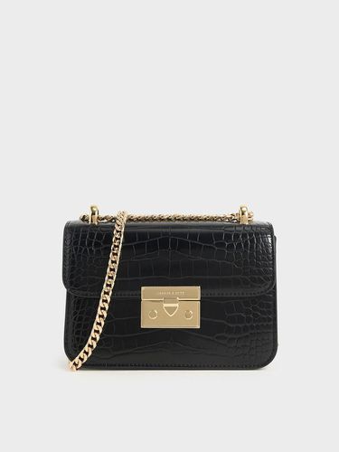 Charles & Keith - Alva Croc-Effect Chain Strap Crossbody Bag - Charles & Keith - Modalova