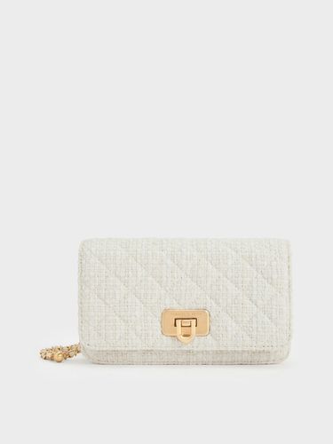 Charles & Keith - Cressida Tweed Push-Lock Clutch - Charles & Keith - Modalova