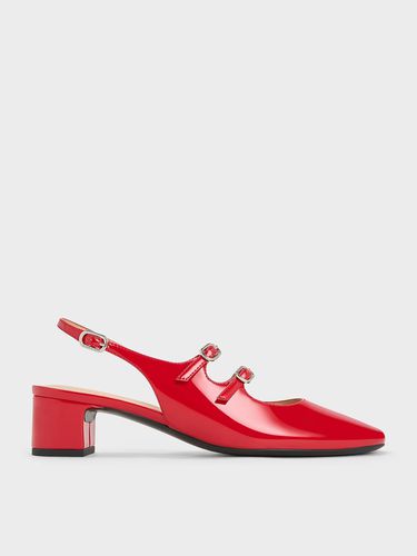 Charles & Keith - Clementine Double-Strap Slingback Mary Jane Pumps - Charles & Keith - Modalova