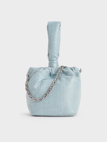 Charles & Keith - Caia Denim Knotted Dumpling Bag - Charles & Keith - Modalova