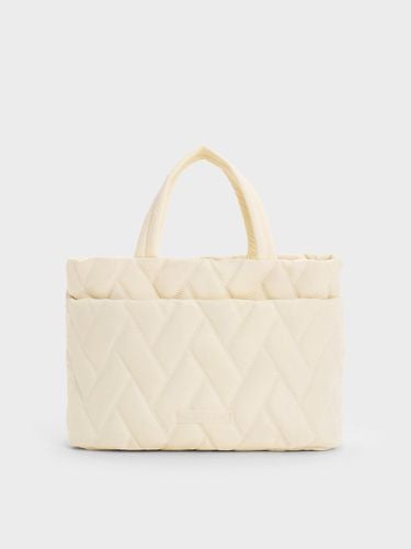 Charles & Keith - Nylon Chevron Boxy Tote Bag - Charles & Keith - Modalova