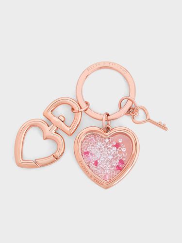 Charles & Keith - Heart Lock Crystal Keychain - Charles & Keith - Modalova