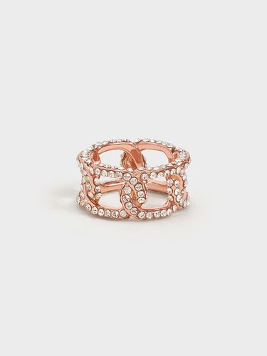 Charles & Keith - Gabine Swarovski Crystal Chain-Link Ring - Charles & Keith - Modalova