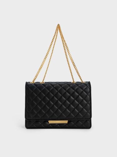 Charles & Keith - Push-Lock Quilted Crossbody Bag - Charles & Keith - Modalova