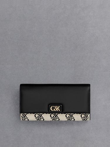 Charles & Keith - Leather & Canvas Chain-Strap Wallet - Charles & Keith - Modalova