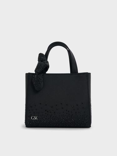 Charles & Keith - Albany Leder-Mini-Tasche mit Kristallverzierung - Charles & Keith - Modalova