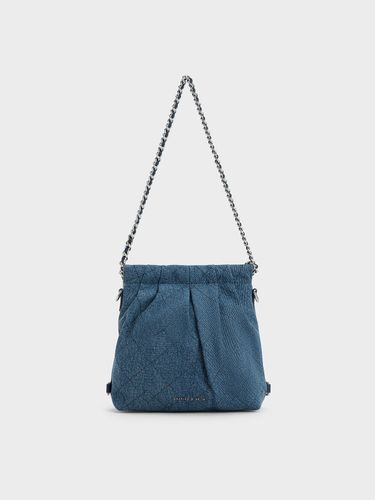 Charles & Keith - Duo Denim Chain-Handle Two-Way Backpack - Charles & Keith - Modalova