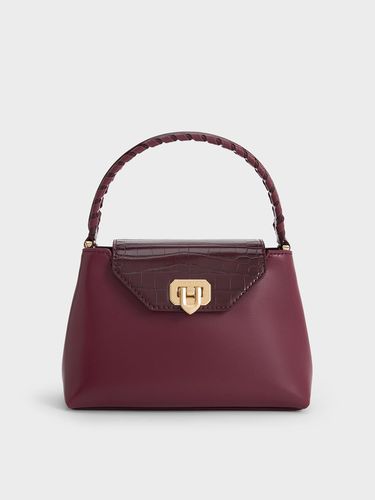 Charles & Keith - Arwen Croc-Effect Braided-Strap Top Handle Bag - Charles & Keith - Modalova