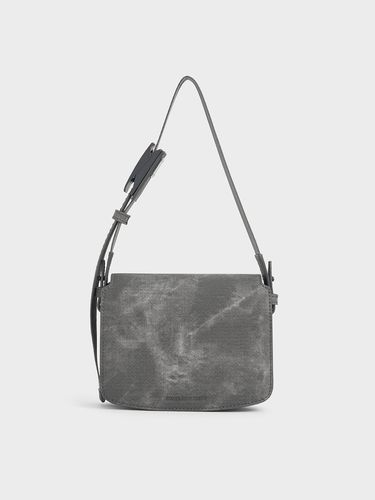 Charles & Keith - Denim Boxy Front Flap Shoulder Bag - Charles & Keith - Modalova