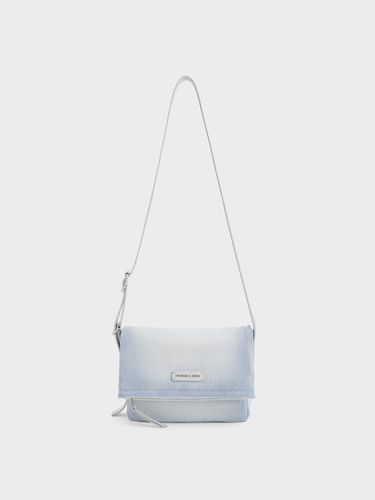 Charles & Keith - Ivette Denim Front Flap Crossbody Bag - Charles & Keith - Modalova