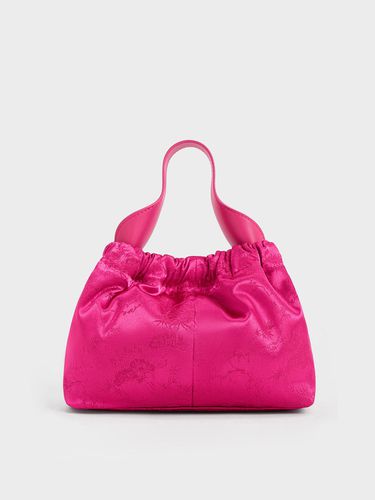 Charles & Keith - Ally Satin Floral-Print Ruched Bag - Charles & Keith - Modalova