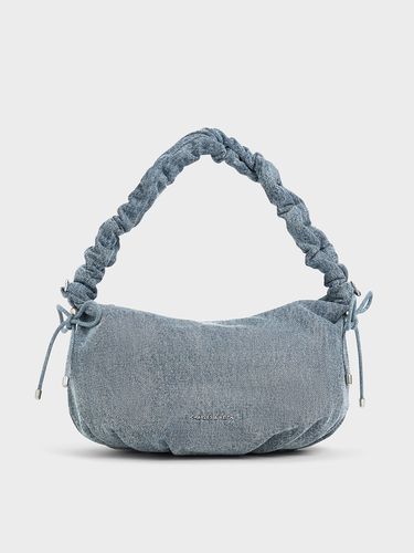 Charles & Keith - Maisy Denim Ruched-Handle Hobo Bag - Charles & Keith - Modalova