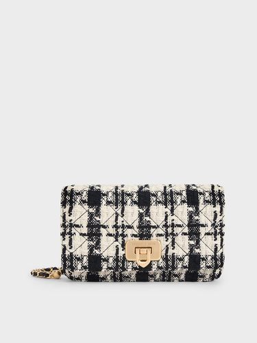 Charles & Keith - Cressida Tweed Push-Lock Clutch - Charles & Keith - Modalova